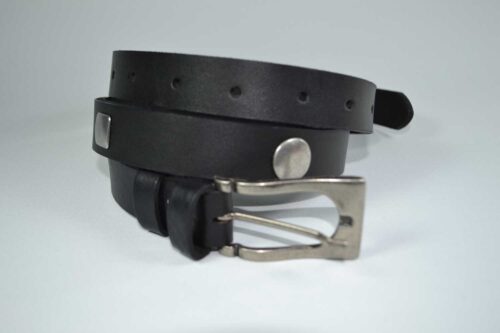 Diluv belt with silver geometric shapes